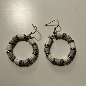 Clay bead earrings